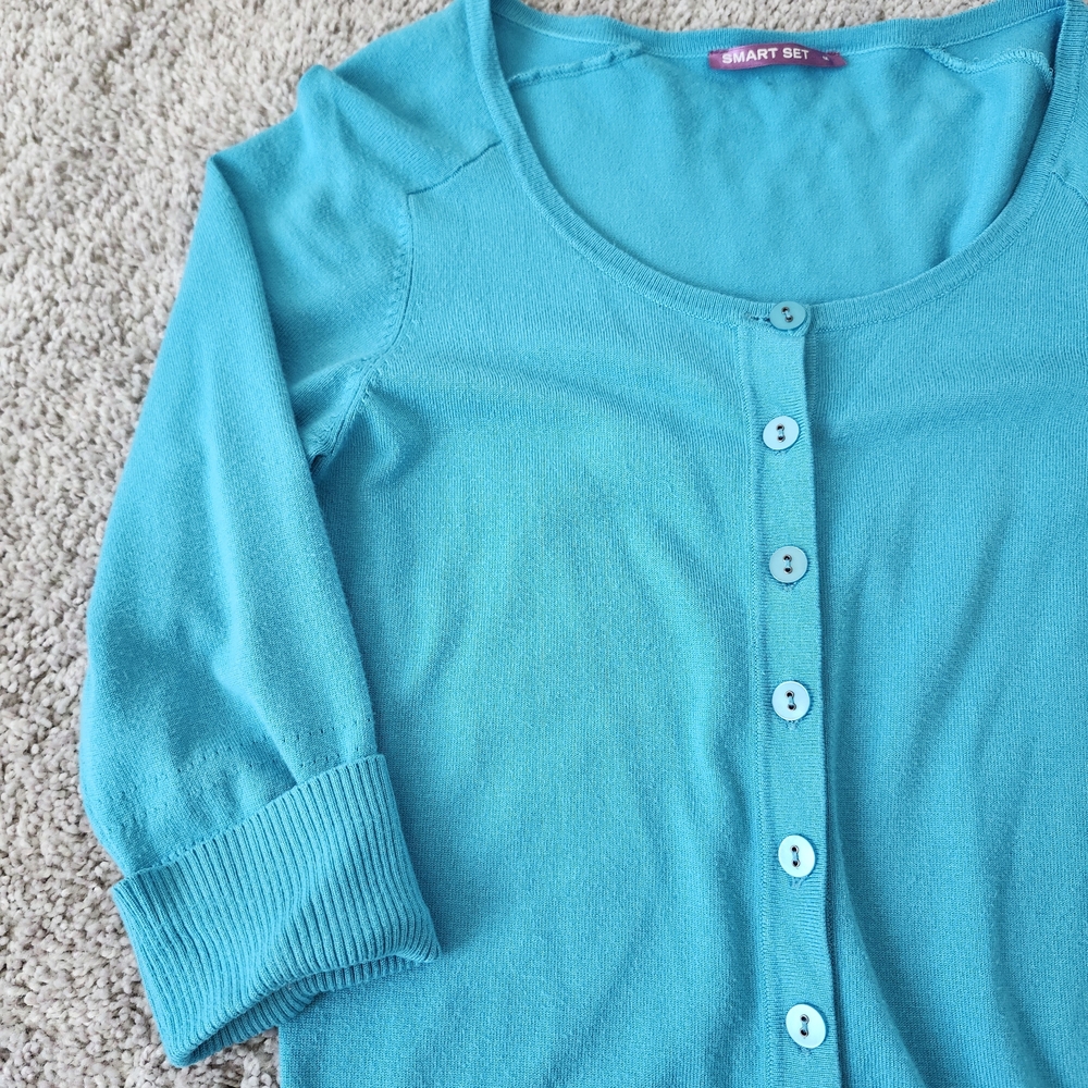 Smart Set Turquoise Cardigan (Small)